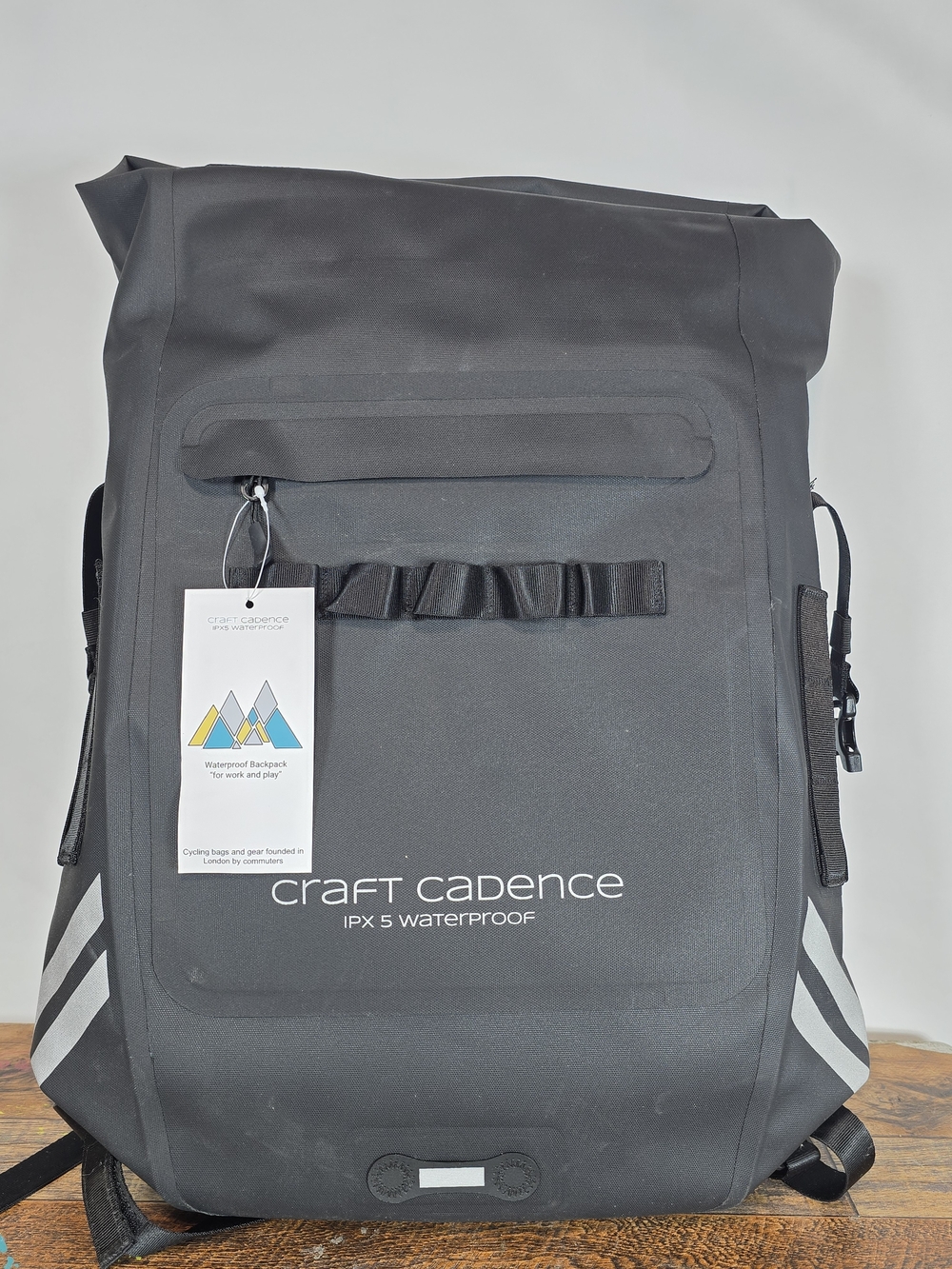 Black Waterproof Craft Cadence Cycling Backpack | Roll Top  Waterproof 30 Lit.